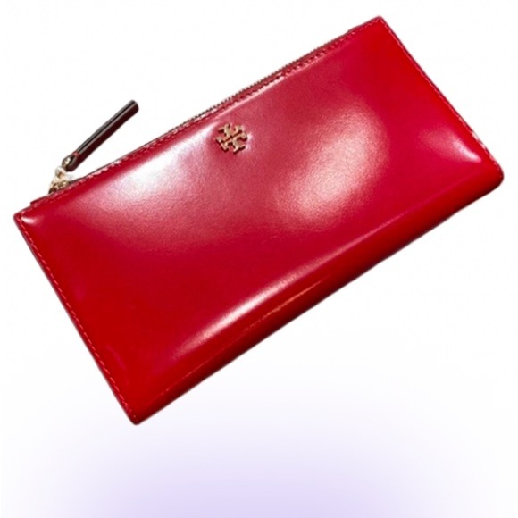 Tory Burch Blake patent leather slim long Wallet New - Picture 16 of 16